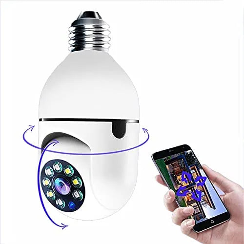 Light Bulb Camera, Home WiFi 360 Degree CCTV Pan IP Camera