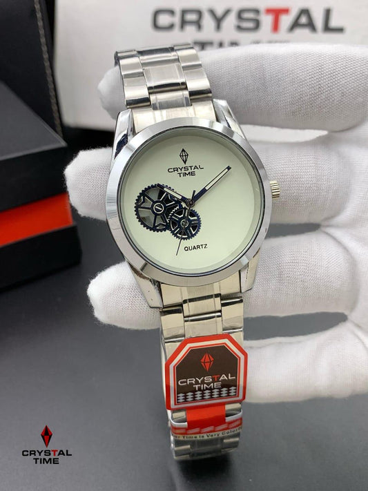 "CRYSTAL TIME" men's quartz wristwatch